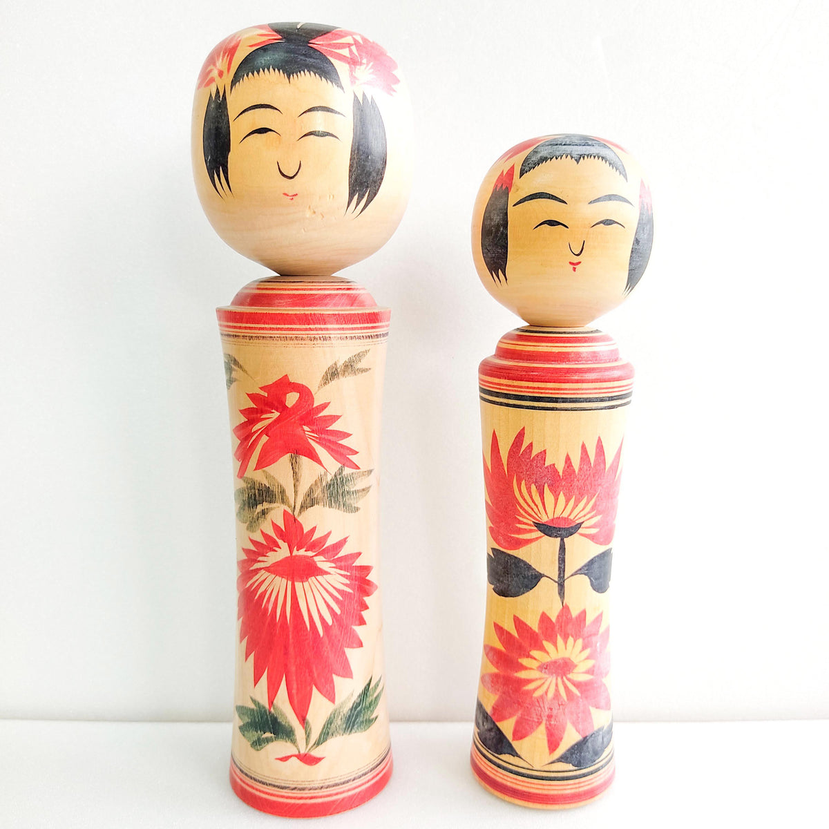 Traditional Style Vintage Japanese Kokeshi Wooden Dolls sold